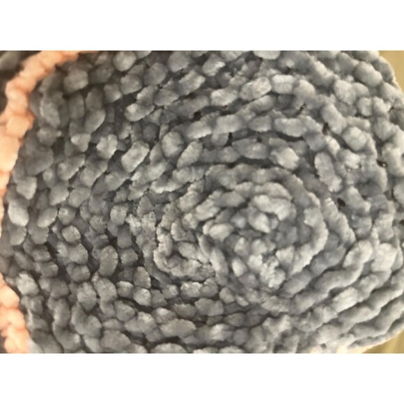 Cozy Handknit Beanie in Grey & Pink - Picture 10 of 10